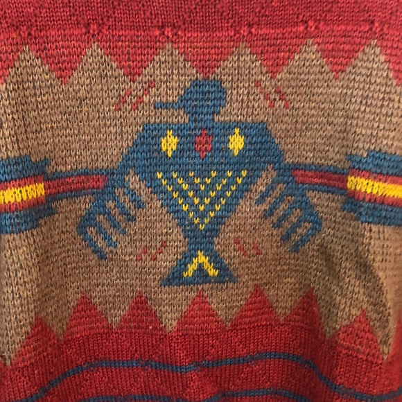 Urban Outfitters Ecote Red Tribal Sweater - Picture 2 of 3